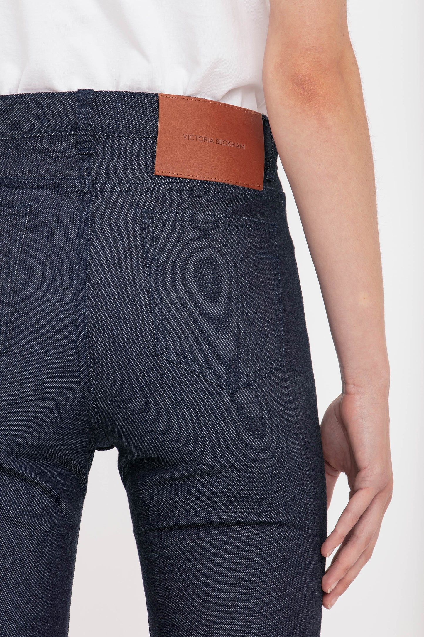 High Waisted Skinny Jean In Dark Indigo Raw