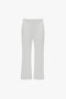 Exclusive Cropped Tuxedo Trouser In Ivory by Victoria Beckham with a high waist, straight legs, belt loops, and two side pockets, displayed on a white background.