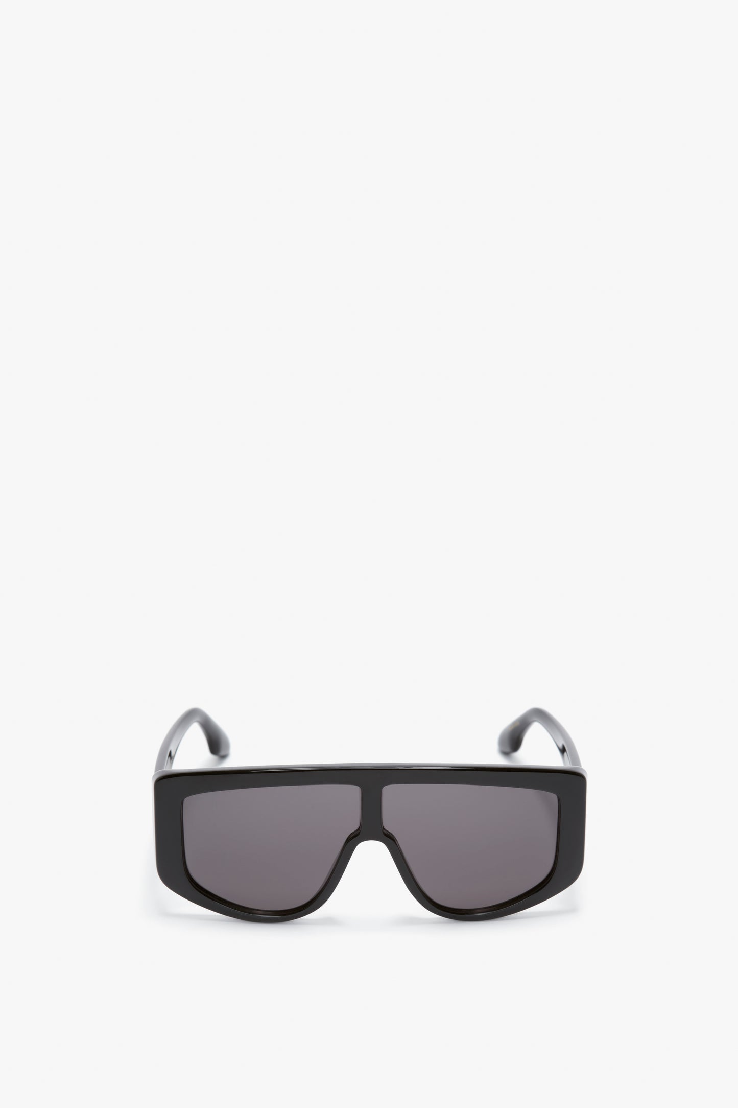 Acetate Visor Sunglasses In Black from Victoria Beckham displayed against a white background.