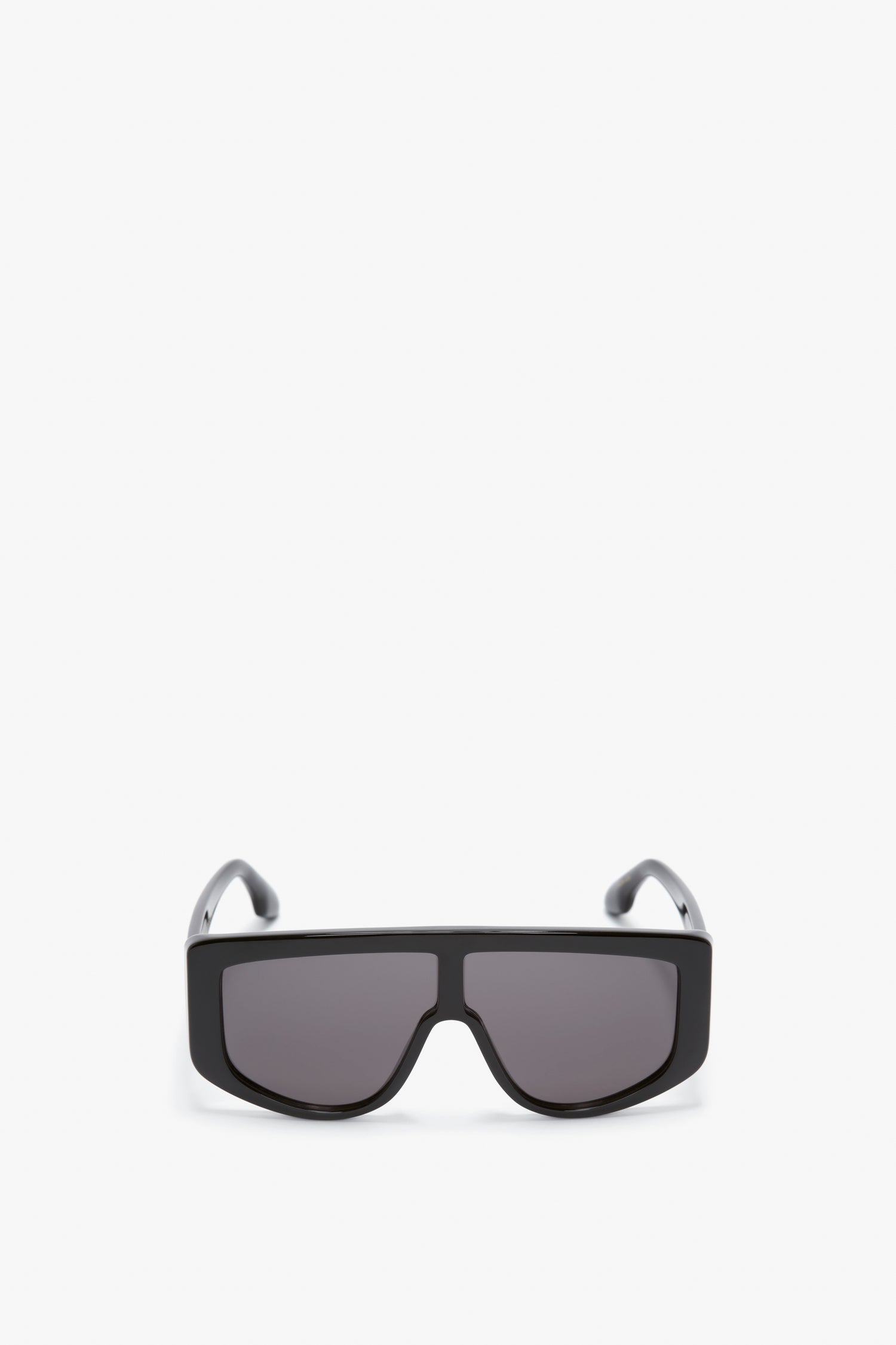 Acetate Visor Sunglasses In Black from Victoria Beckham displayed against a white background.