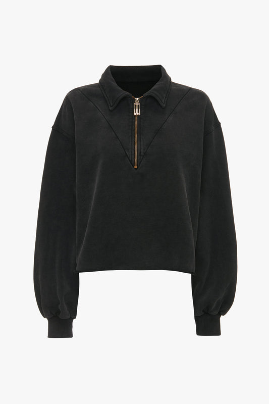 Half Zip Sweatshirt In Black