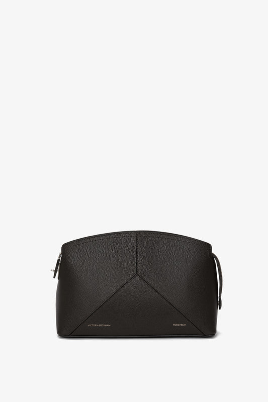 Victoria Clutch Bag In Black Grained Leather