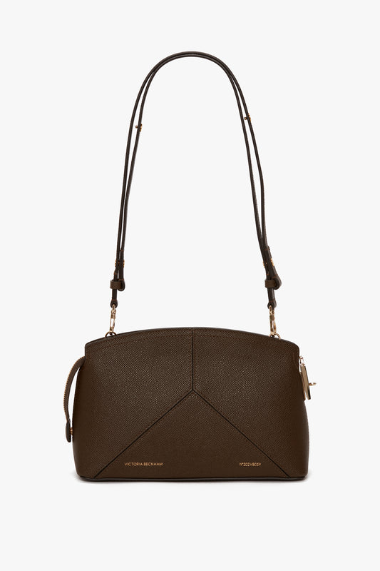 Victoria Crossbody Bag In Khaki Grained Leather