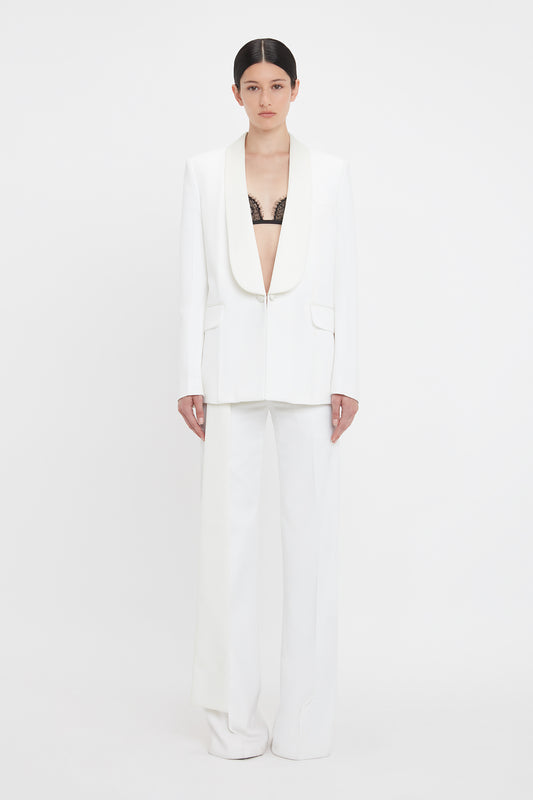 Shawl Collar Tux Jacket In Ivory