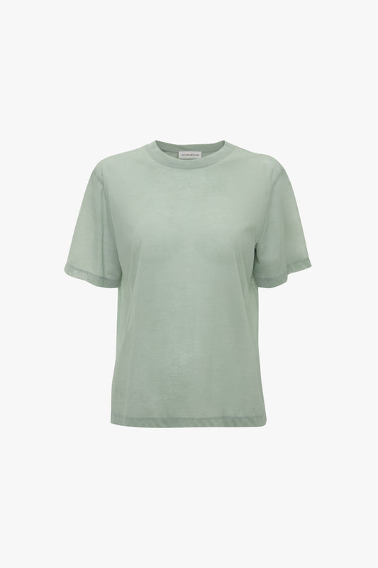 Classic Cotton Crepe T-Shirt In Wasabi