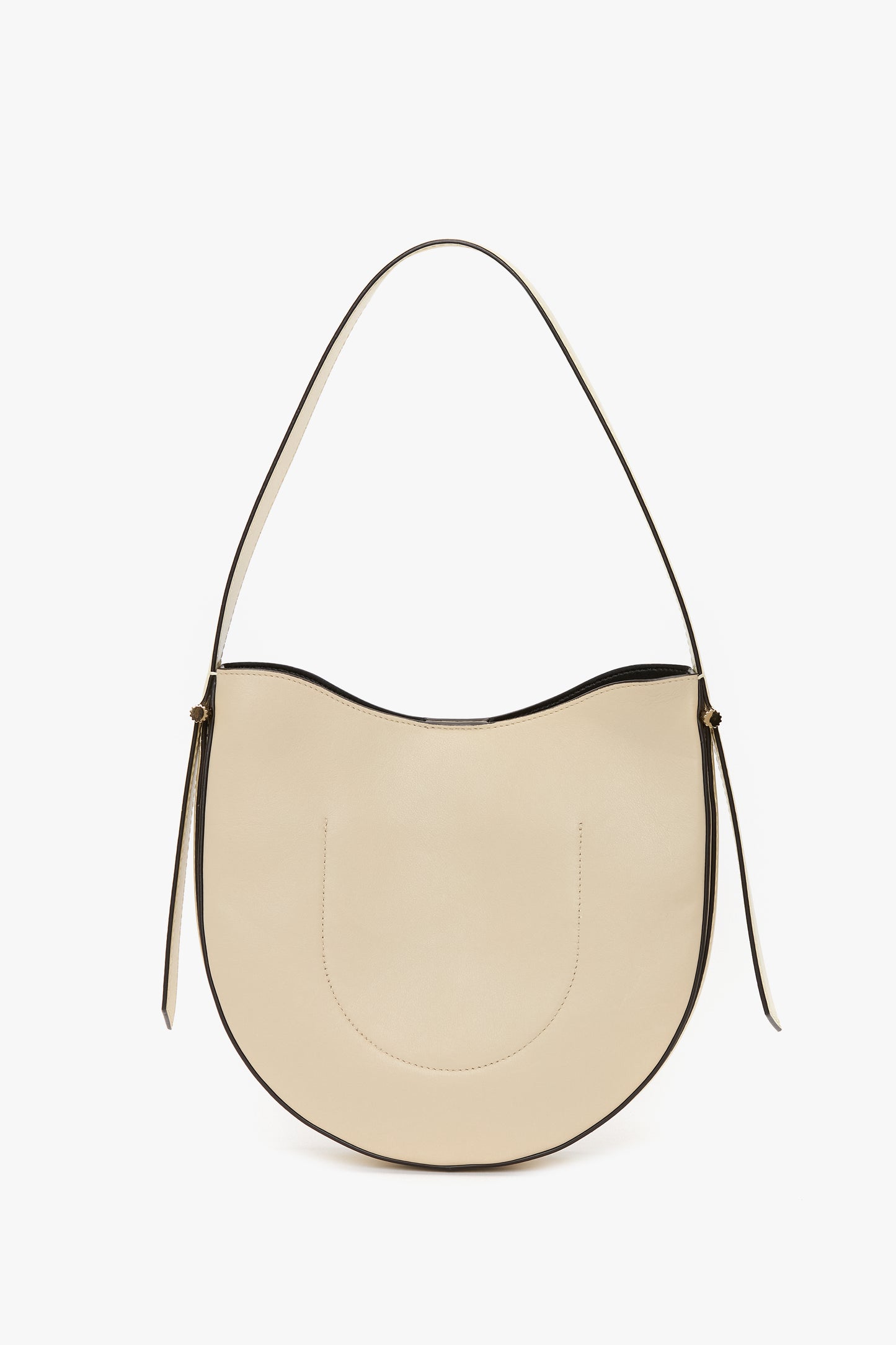 Medium Dia Hobo Bag In Ivory Smooth Leather