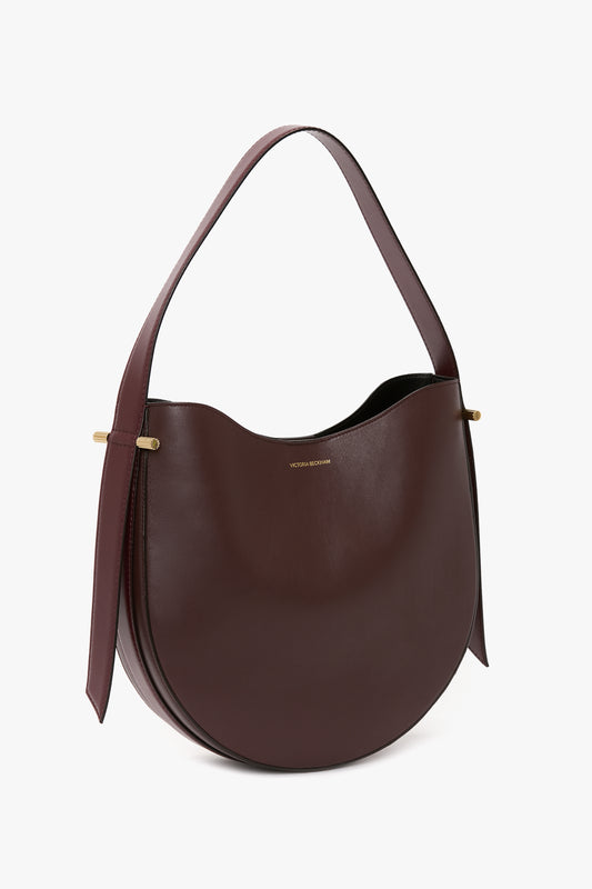 Dia Hobo Bag In Burgundy Smooth Leather