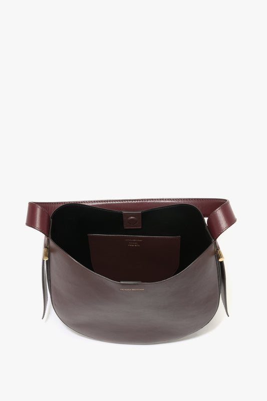 Dia Hobo Bag In Burgundy Smooth Leather