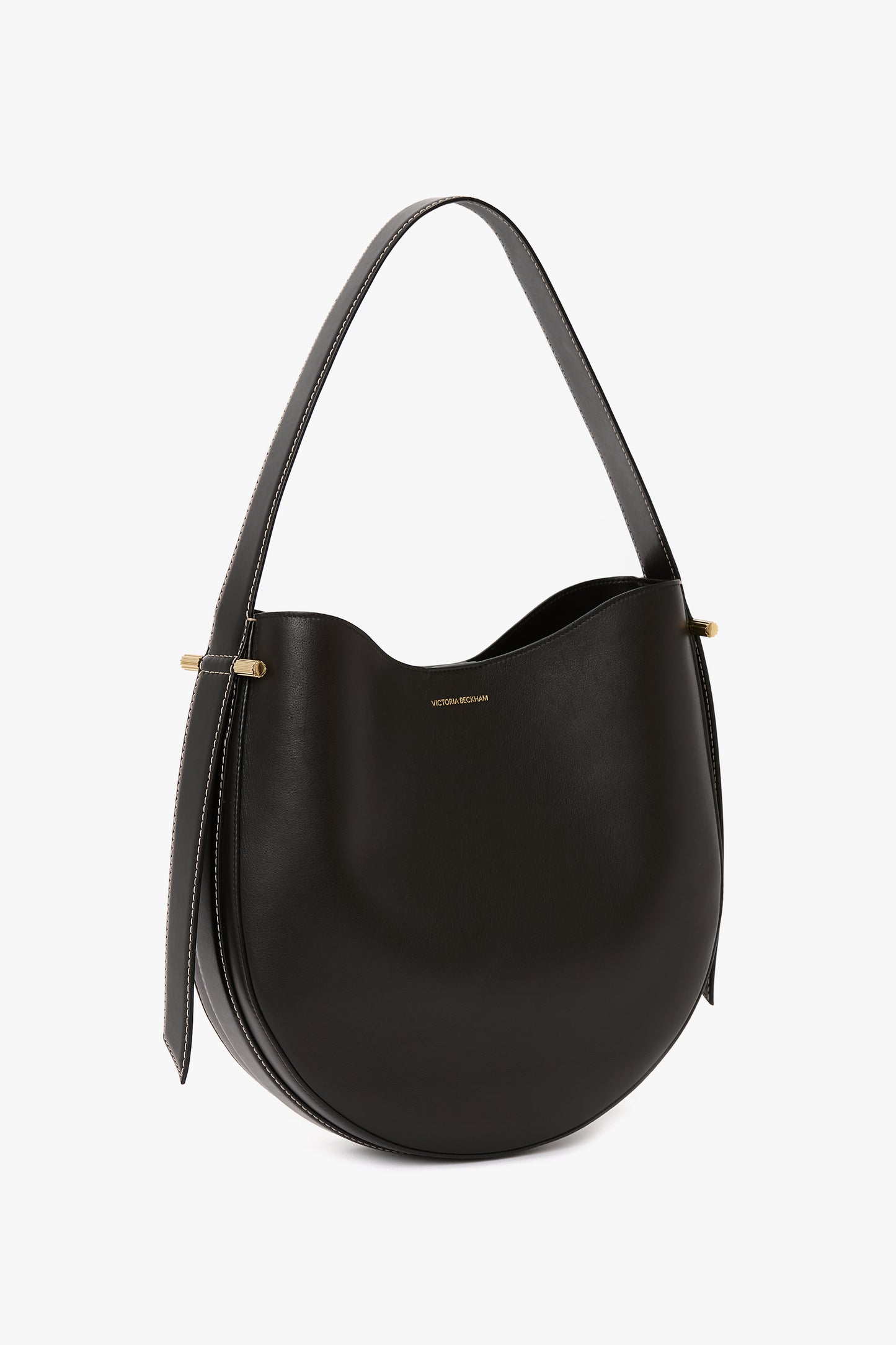 Dia Hobo Bag In Black Smooth Leather