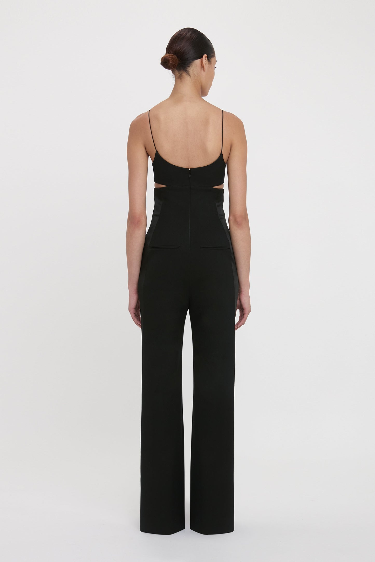 Cut-Out Detail Cami Jumpsuit In Black