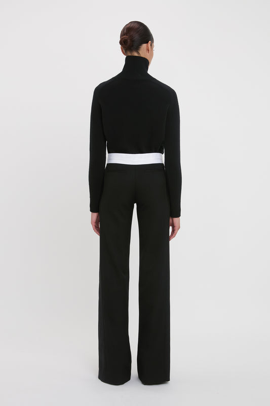 Polo Neck Jumper In Black