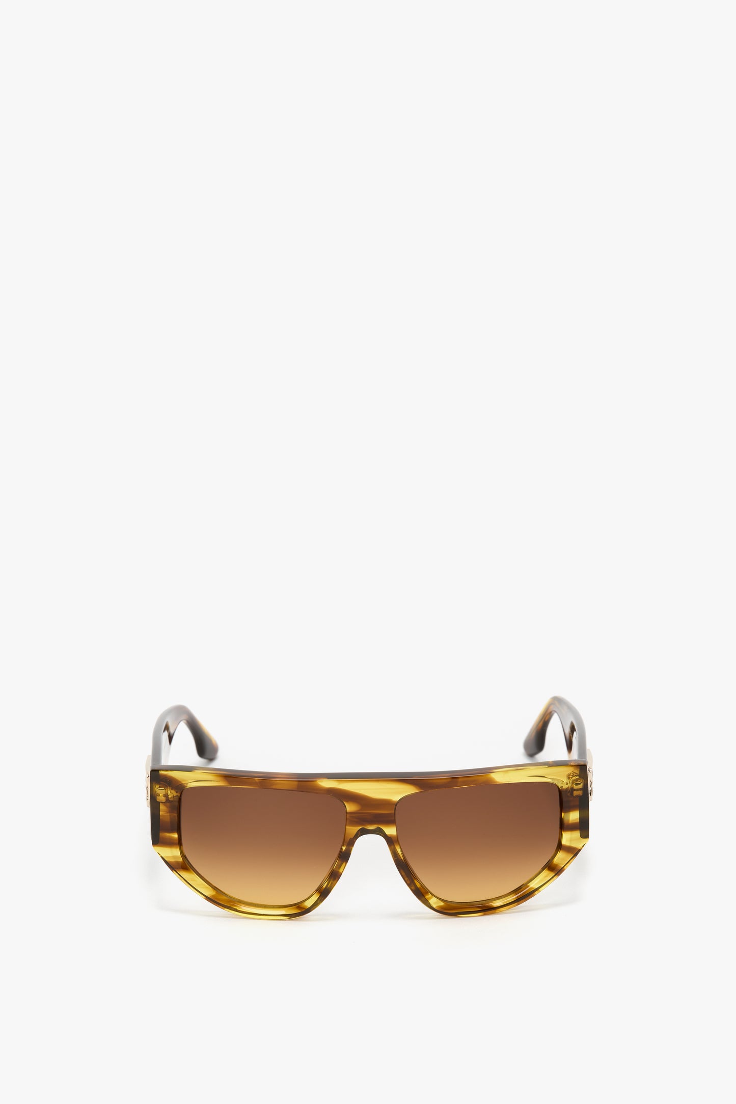 B Frame Logo Sunglasses In Striped Tobacco