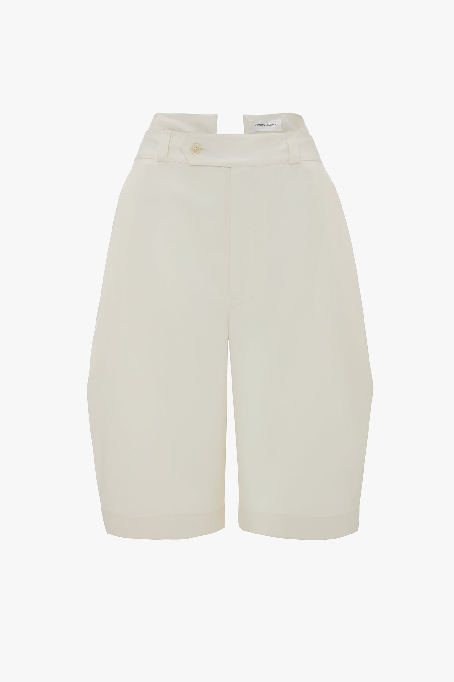Tab Detail Shorts In Ivory
