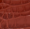 Brick Red Croc Embossed Leather