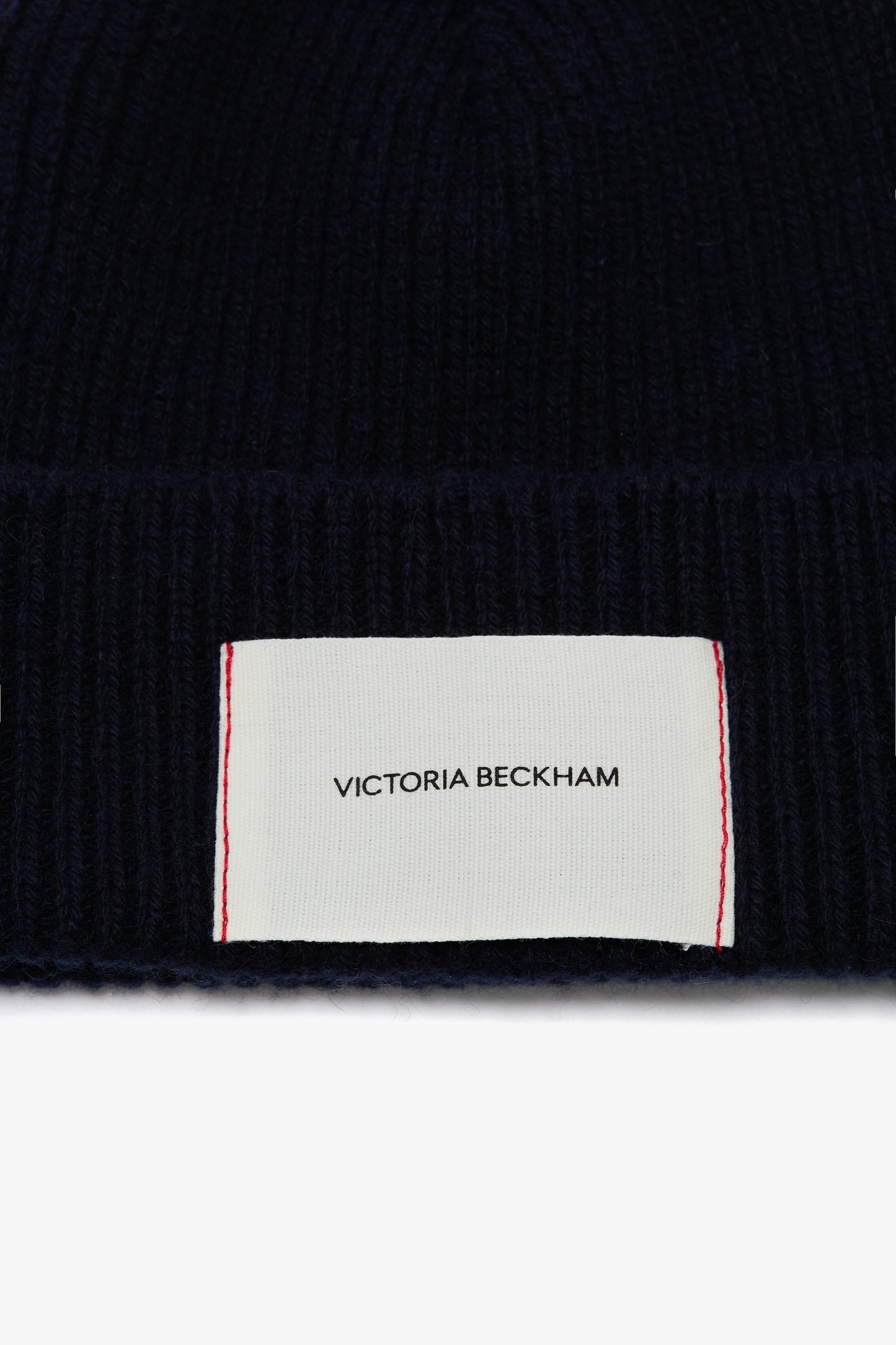 Logo Patch Beanie In Navy-Red