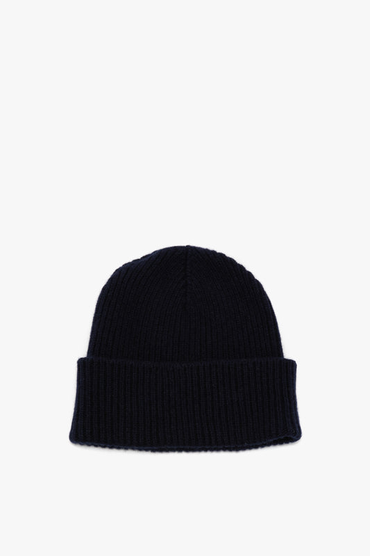 Logo Patch Beanie In Navy-Red