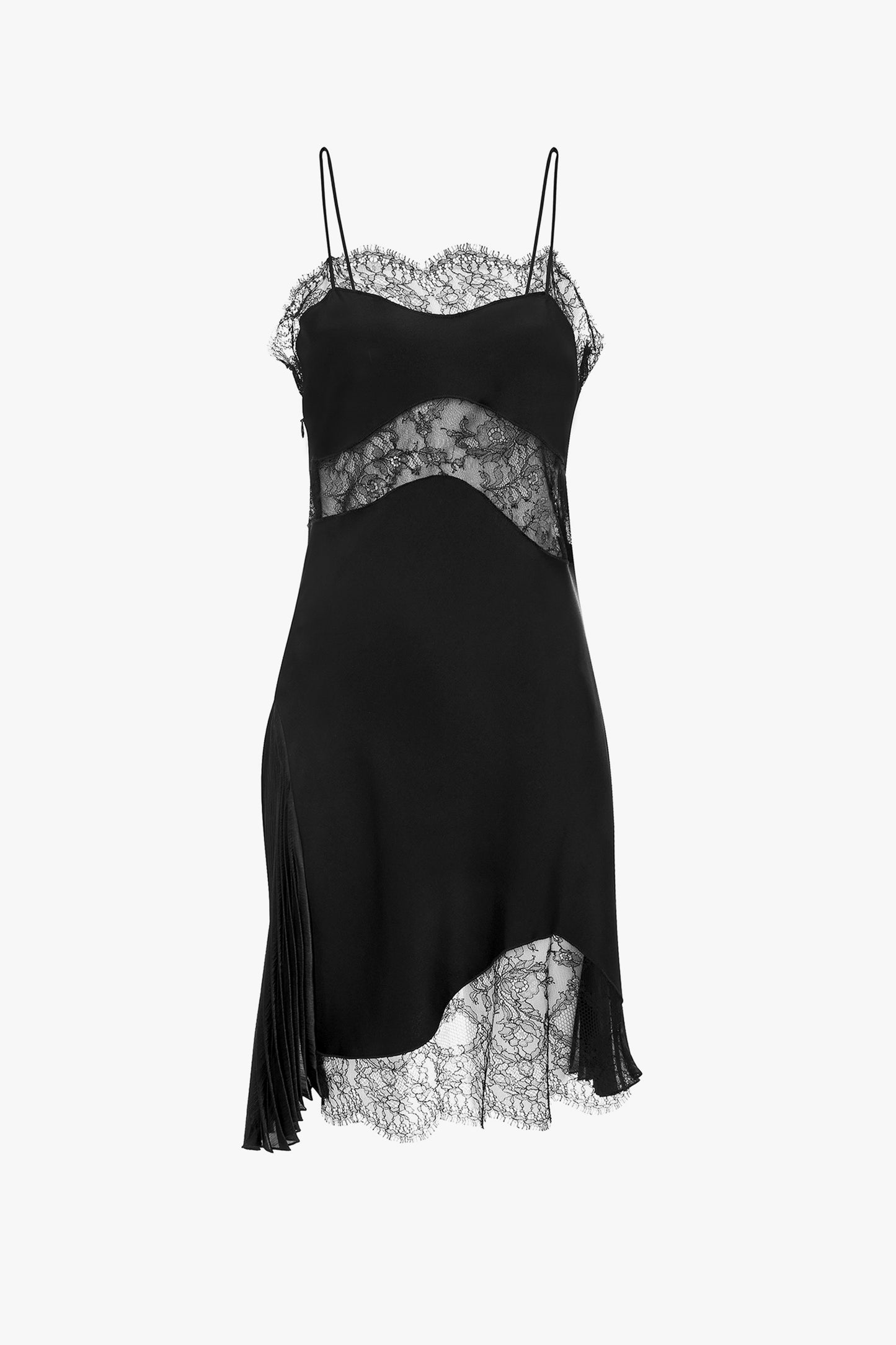 Mini Lace Cami Dress In Black