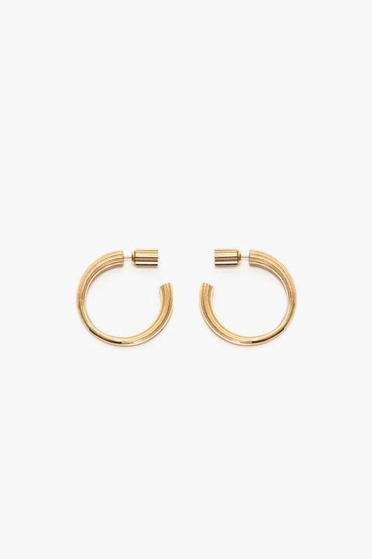 Cufflink Earrings In Light Gold