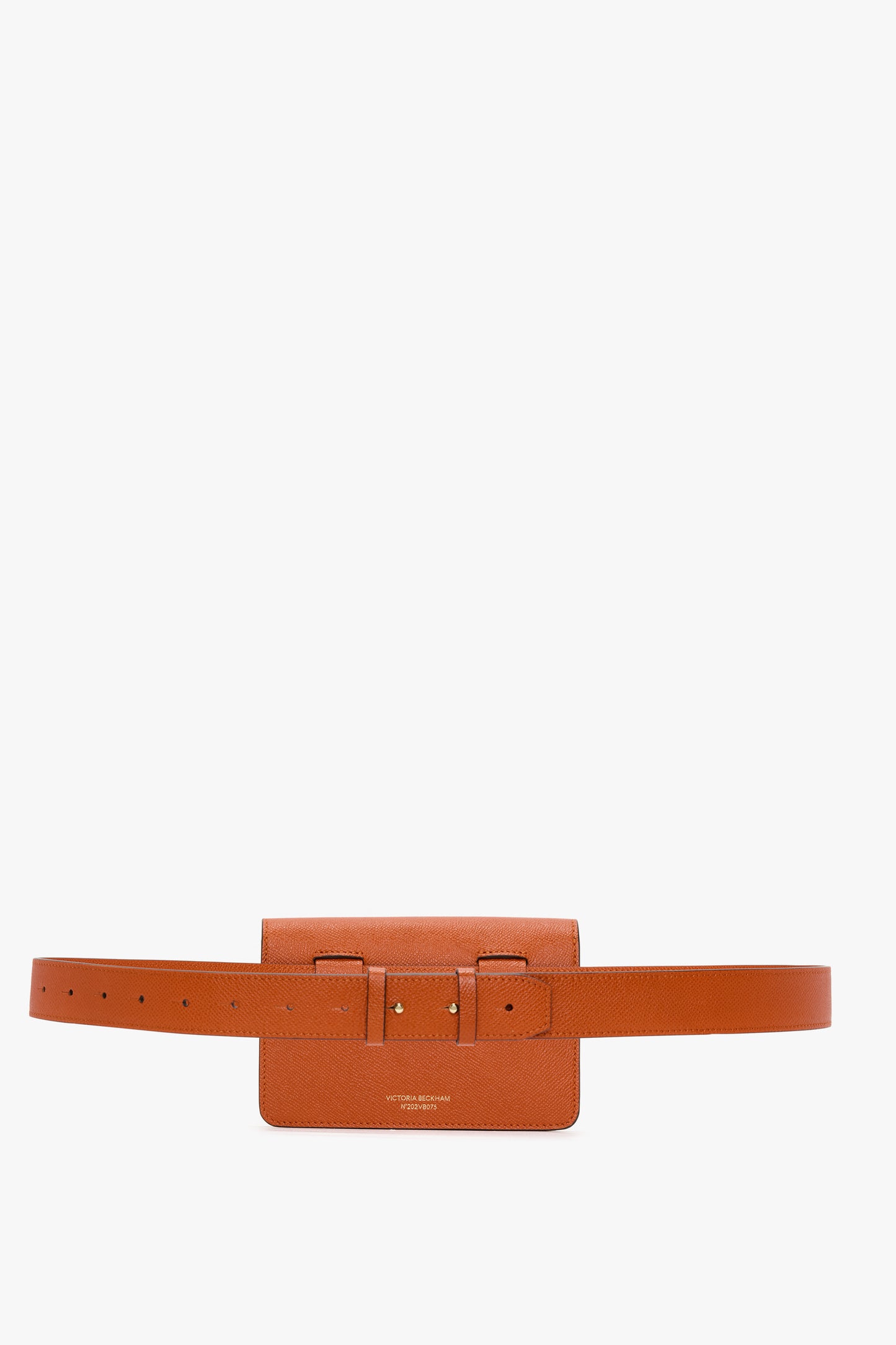 Nano Dorian Belt Bag In Burnt Orange Grained Leather