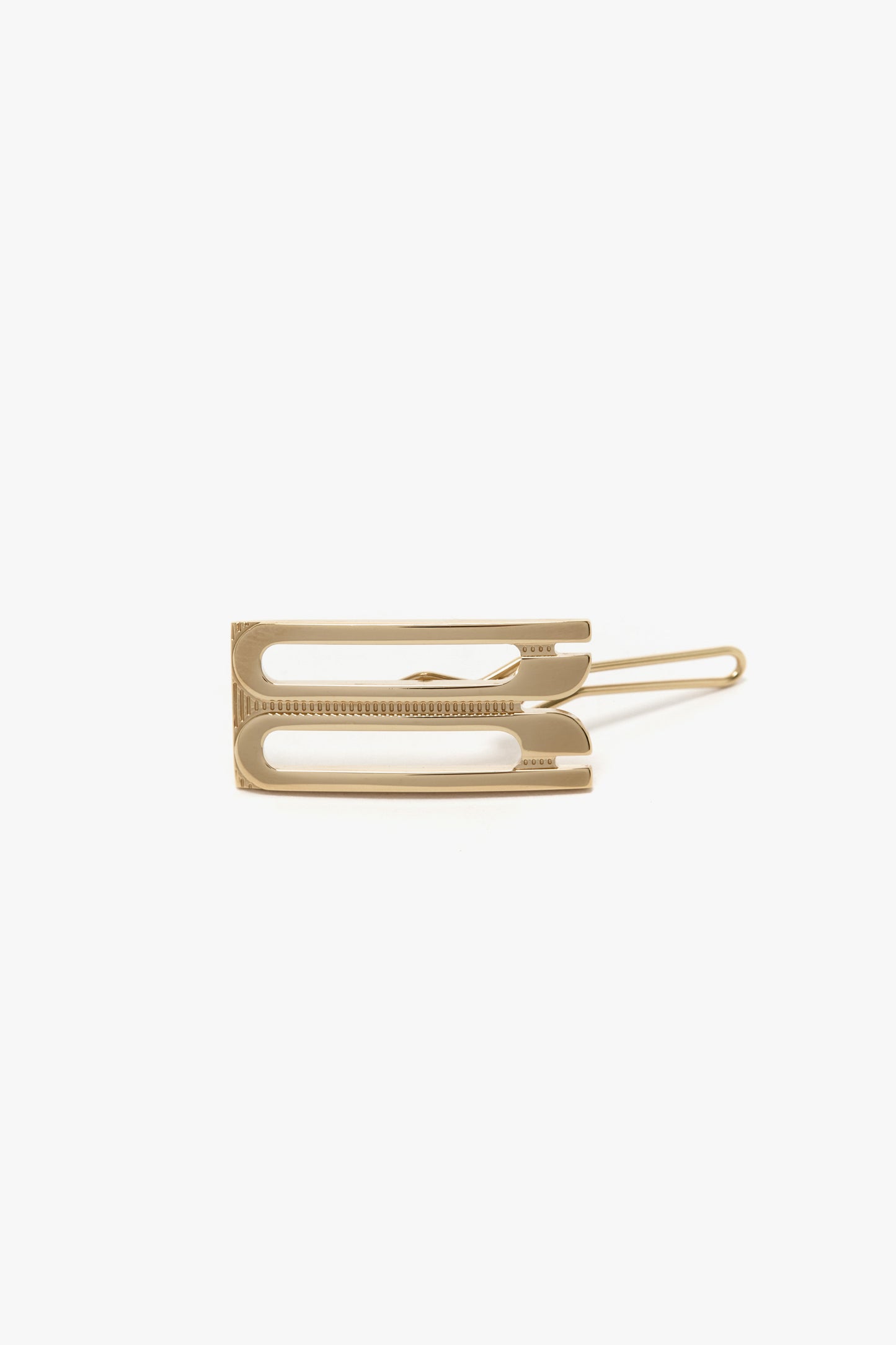 B Frame Hairclip In Light Gold