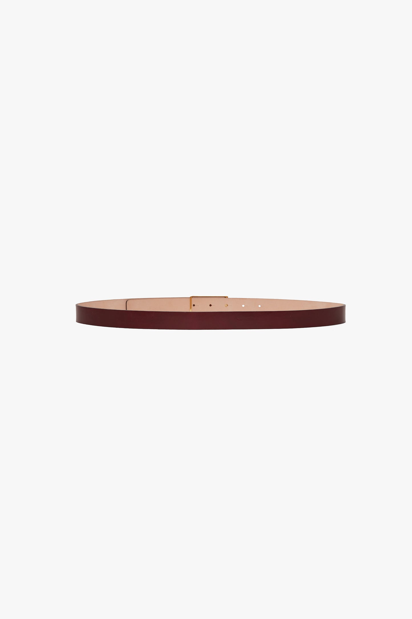 Exclusive Frame Belt In Burgundy Leather