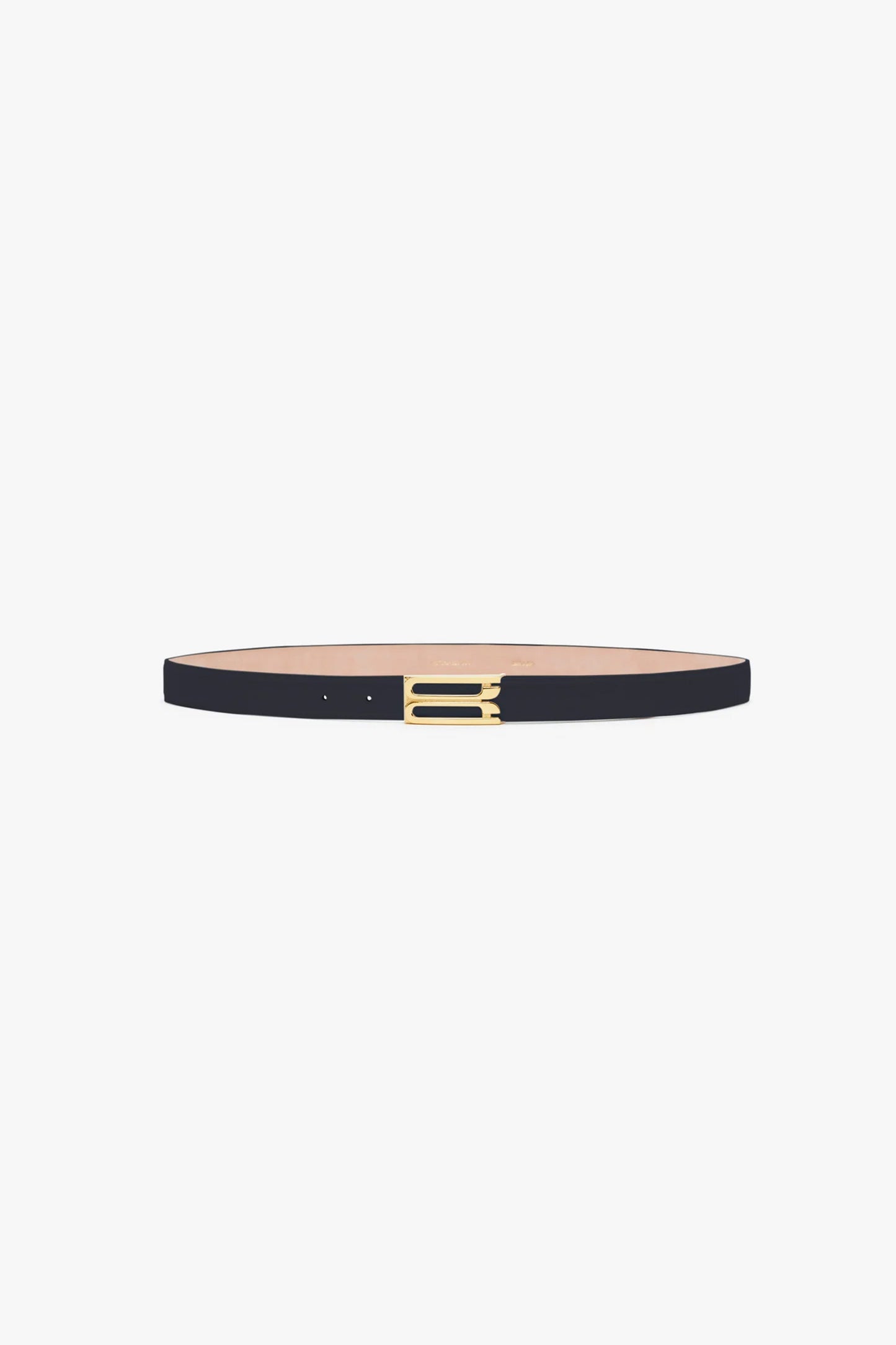 Frame Belt In Navy Leather