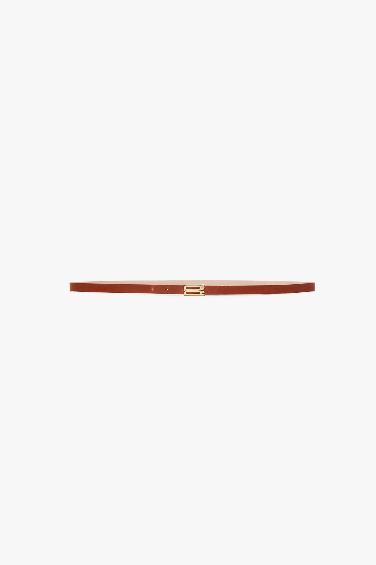 Exclusive Micro Frame Belt In Tan Leather