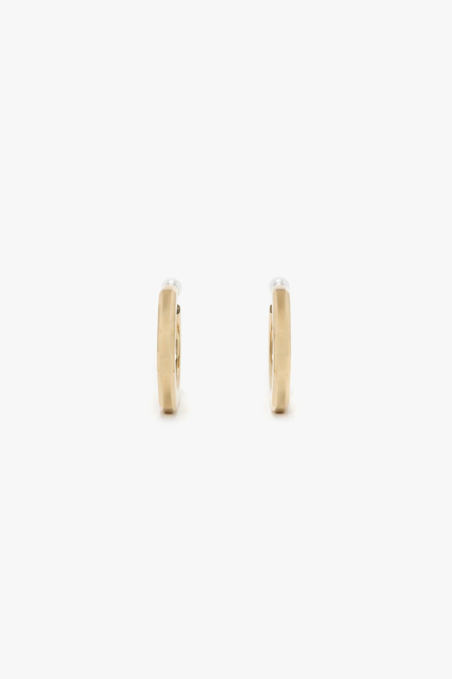 Hexagonal Hoop Earrings In Light Gold